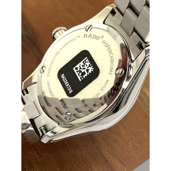 Rado Women's Watch R32110163 Hyperchrome Swiss Quartz Black Dial Silver … - Picture 7 of 14
